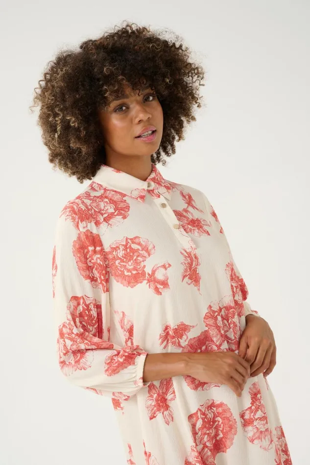 CULTURE Dresses CUalexa Dress Offwhitered Flower 8211 Women