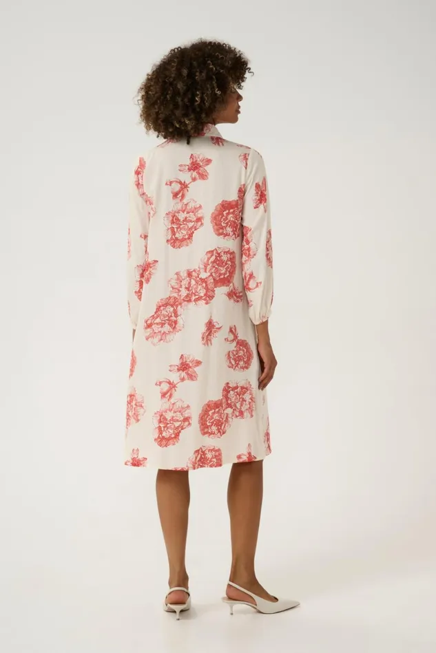 CULTURE Dresses CUalexa Dress Offwhitered Flower 8211 Women