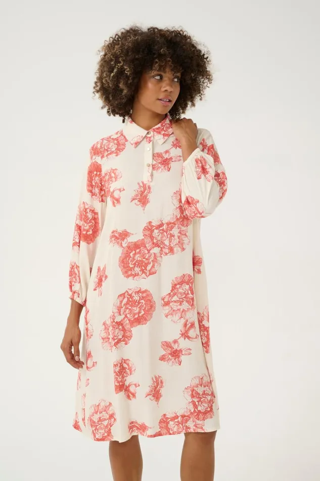 CULTURE Dresses CUalexa Dress Offwhitered Flower 8211 Women