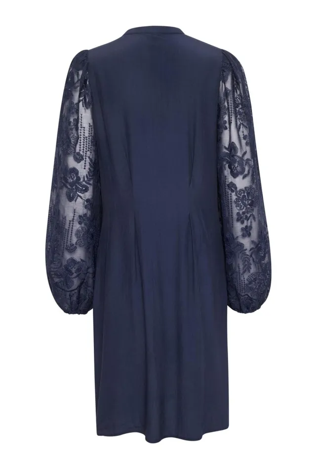 CULTURE Dresses CUasmine Dress With Lace Sleeves Dress Blues 8211 Women