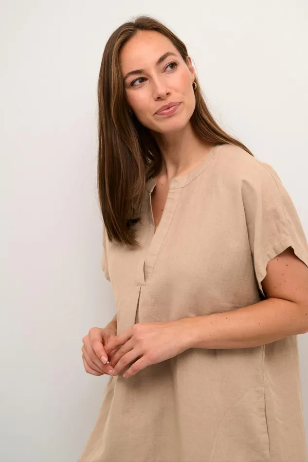 CULTURE Dresses CUazemina Linen Dress Dune 8211 Women
