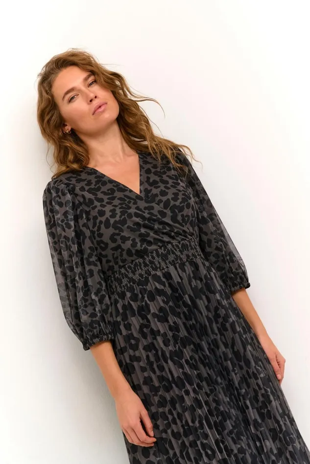 CULTURE Dresses CUchancy Dress Grey Leopard 8211 Women