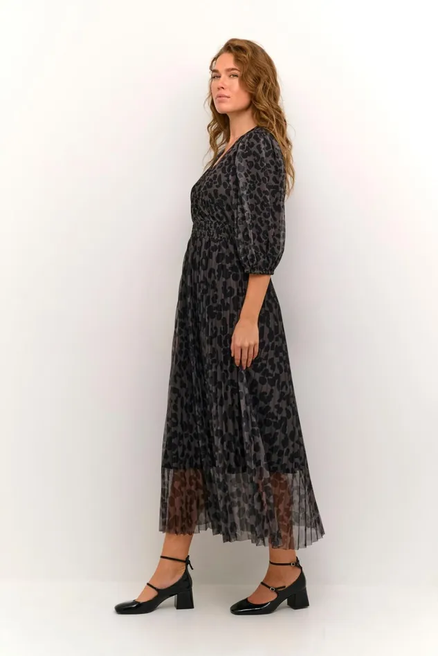 CULTURE Dresses CUchancy Dress Grey Leopard 8211 Women