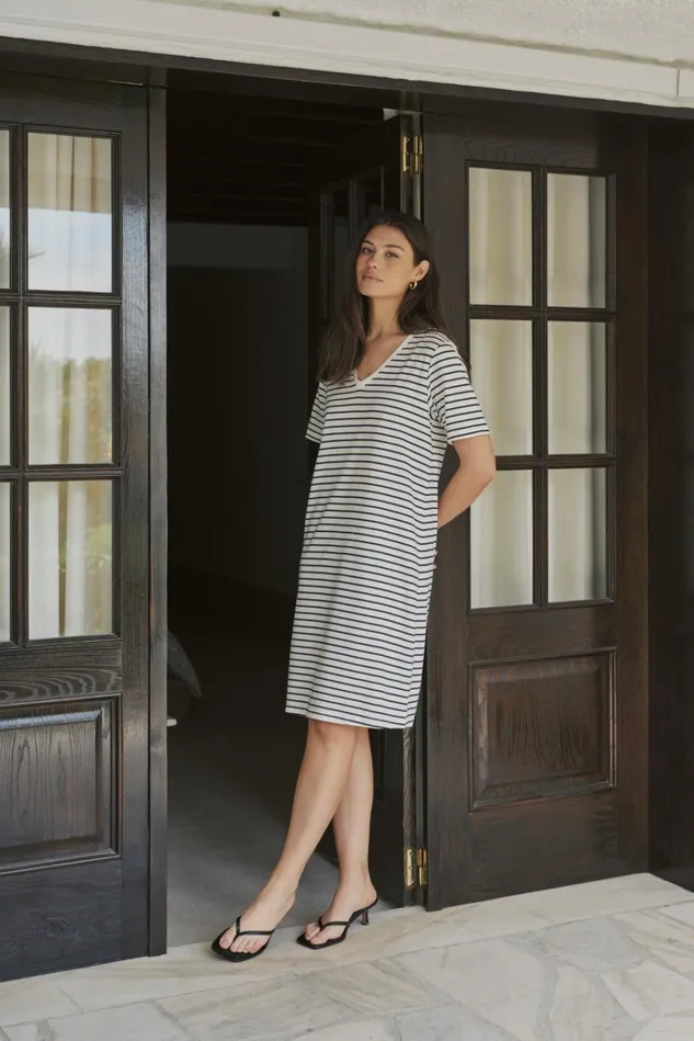 CULTURE Dresses CUdeia Dress Whitesalute Stripe 8211 Women