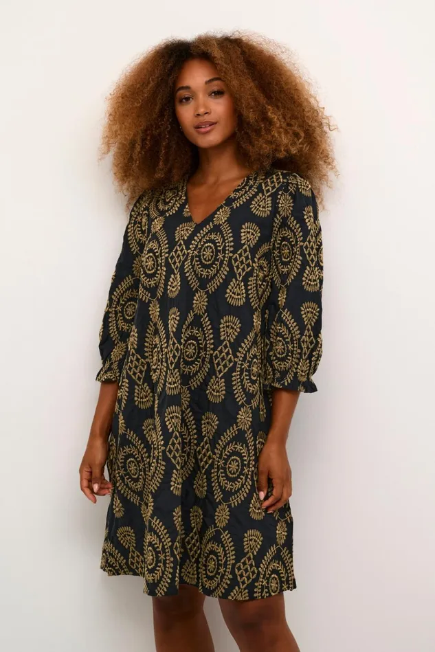 CULTURE Dresses CUtia Dress With Embroidery Black 8211 Women