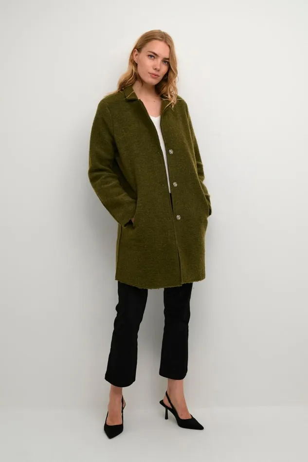 CULTURE Jackets and Coats CUbirgith Wool Coat Burnt Olive 8211 Women
