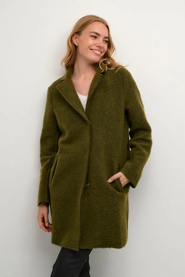 CULTURE Jackets and Coats CUbirgith Wool Coat Burnt Olive 8211 Women