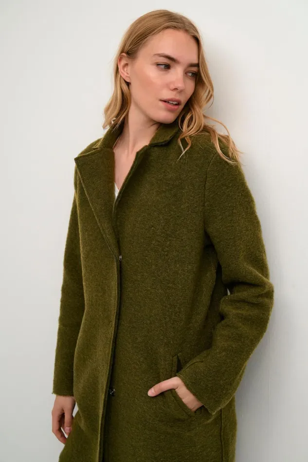CULTURE Jackets and Coats CUbirgith Wool Coat Burnt Olive 8211 Women