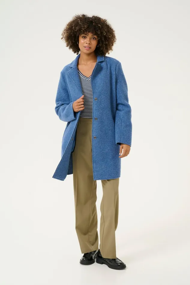 CULTURE Jackets and Coats CUbirgith Wool Jacket Vintage Indigo Melange 8211 Women