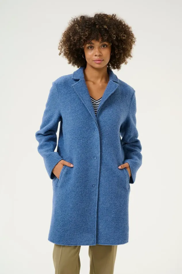 CULTURE Jackets and Coats CUbirgith Wool Jacket Vintage Indigo Melange 8211 Women