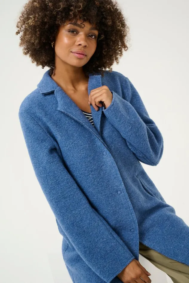 CULTURE Jackets and Coats CUbirgith Wool Jacket Vintage Indigo Melange 8211 Women