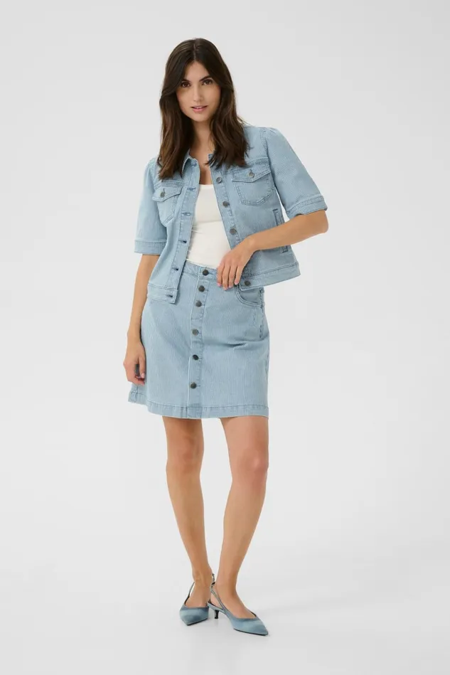 CULTURE Jackets and Coats CUmilky Casual Jacket Bluewhite Stripe 8211 Women