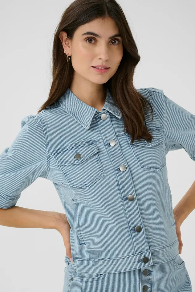 CULTURE Jackets and Coats CUmilky Casual Jacket Bluewhite Stripe 8211 Women