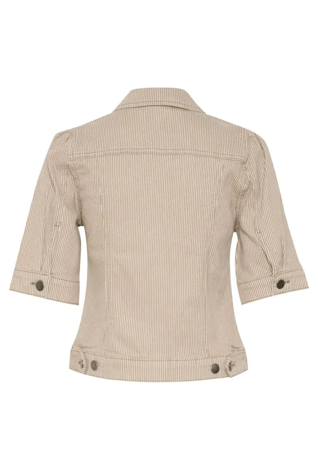CULTURE Jackets and Coats CUmilky Casual Jacket Dunewhite Stripe 8211 Women