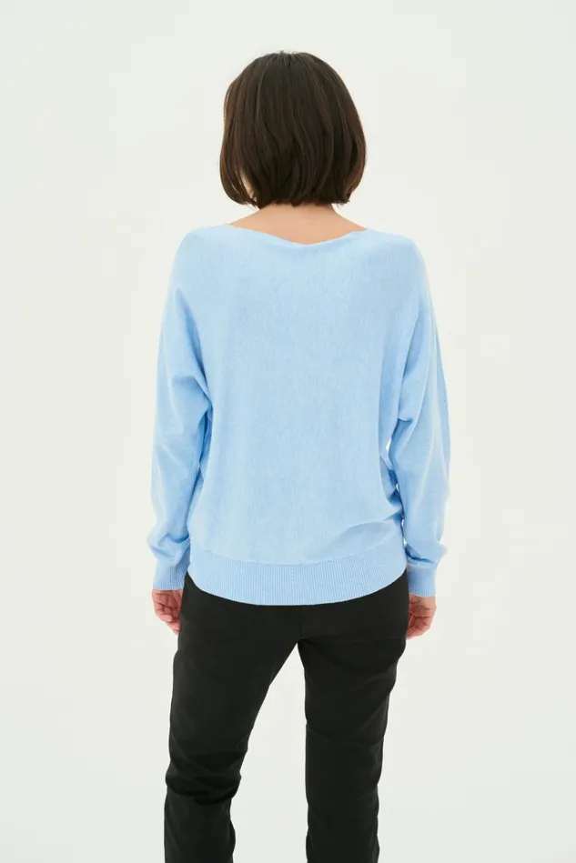 CULTURE Knitwear and Cardigans CUannemarie Pullover Cashmere Blue Mel 8211 Women