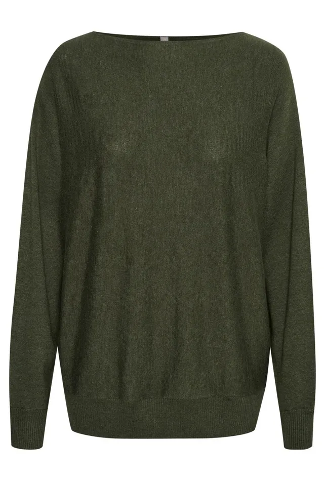 CULTURE Knitwear and Cardigans CUannemarie Pullover Olive Night Melange 8211 Women