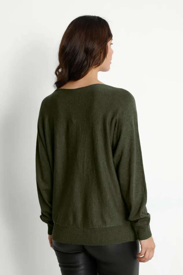 CULTURE Knitwear and Cardigans CUannemarie Pullover Olive Night Melange 8211 Women