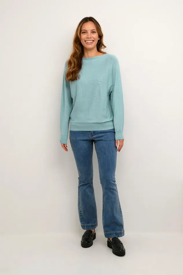 CULTURE Knitwear and Cardigans CUannemarie Pullover Tourmaline Melange 8211 Women