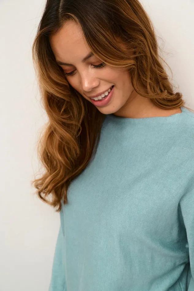 CULTURE Knitwear and Cardigans CUannemarie Pullover Tourmaline Melange 8211 Women