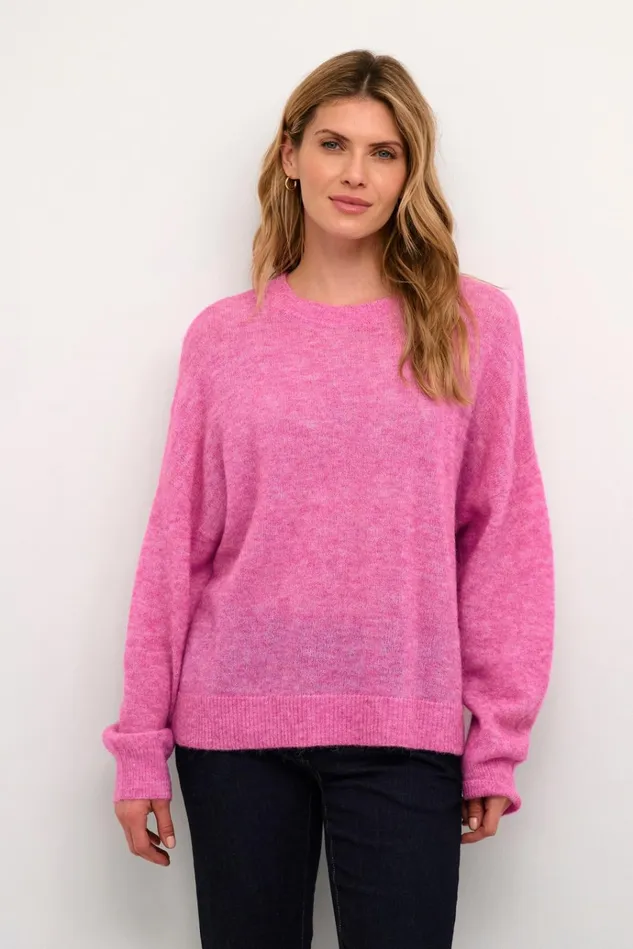 CULTURE Knitwear and Cardigans CUcacheia Pullover Phlox Pink Melange 8211 Women