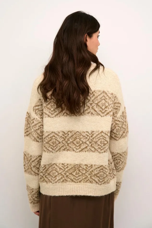 CULTURE Knitwear and Cardigans CUIona Pullover Whitecap Melange 8211 Women