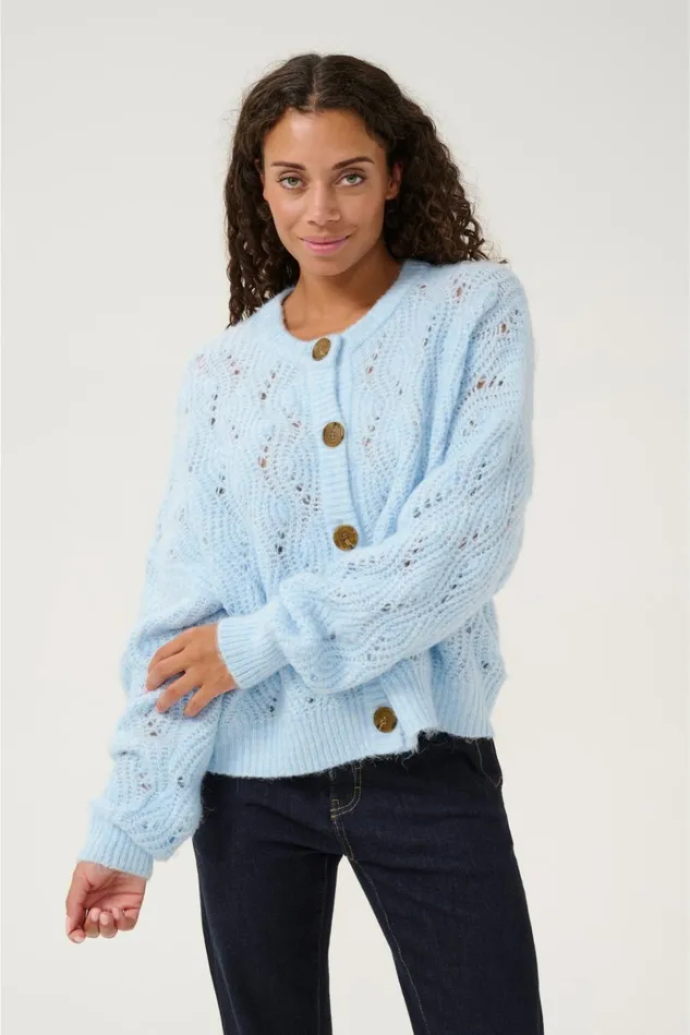 CULTURE Knitwear and Cardigans CUkimmy Cardigan Cashmere Blue Melange 8211 Women CULTURE Knitwear and Cardigans CUkimmy Cardigan Cashmere Blue Melange 8211 Women