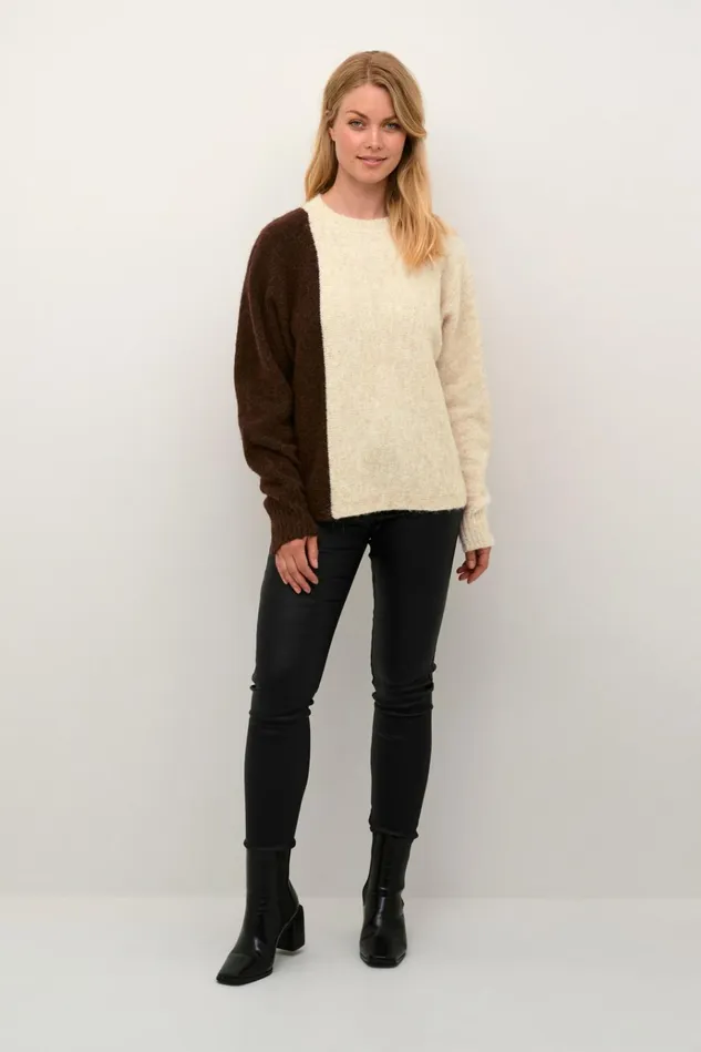 CULTURE Knitwear and Cardigans CUkimmy Pullover Oyster Potting Soil Melange 8211 Women
