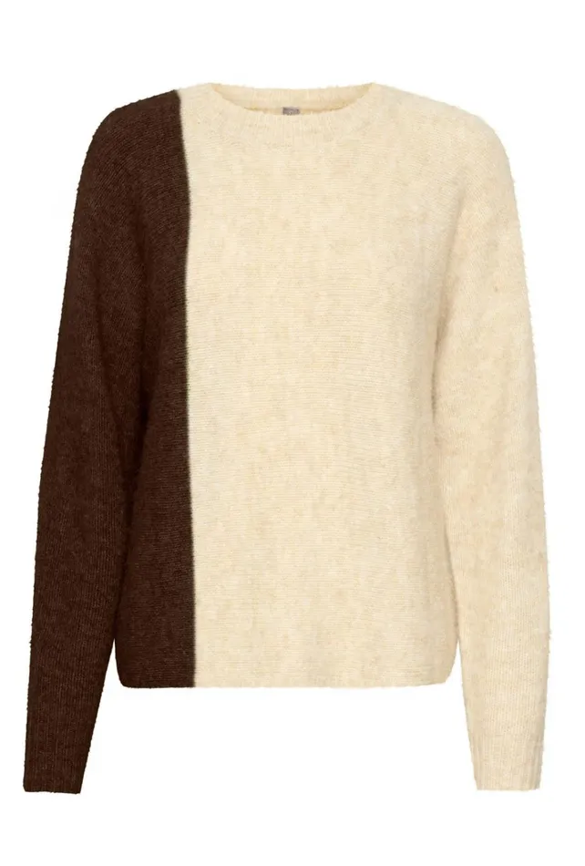 CULTURE Knitwear and Cardigans CUkimmy Pullover Oyster Potting Soil Melange 8211 Women