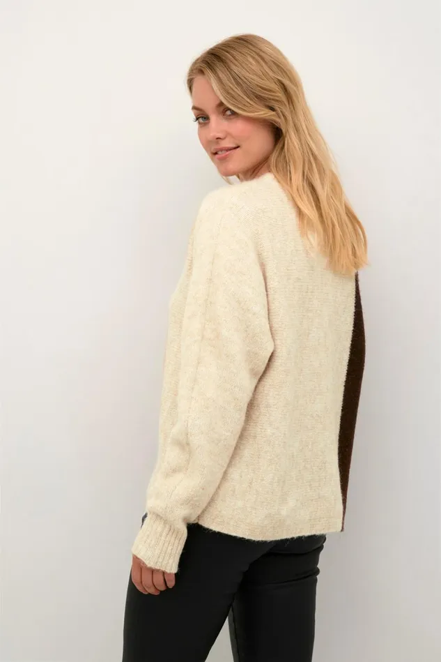 CULTURE Knitwear and Cardigans CUkimmy Pullover Oyster Potting Soil Melange 8211 Women