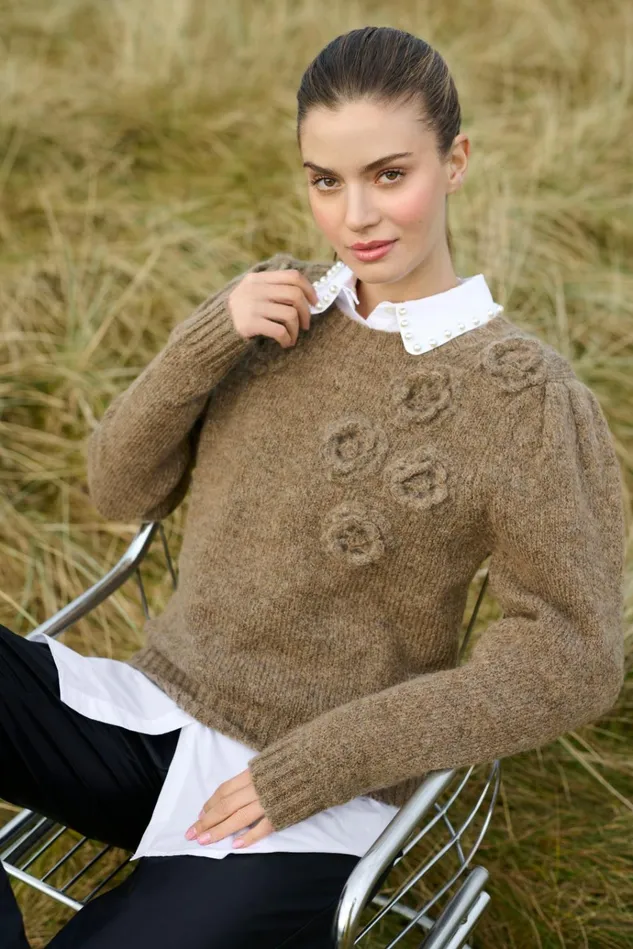 CULTURE Knitwear and Cardigans CUosa Pullover Cub Melange 8211 Women