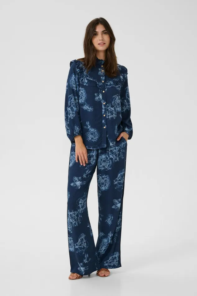 CULTURE Mix and Match Prints CUalexa Blouse Blue Flower 8211 Women