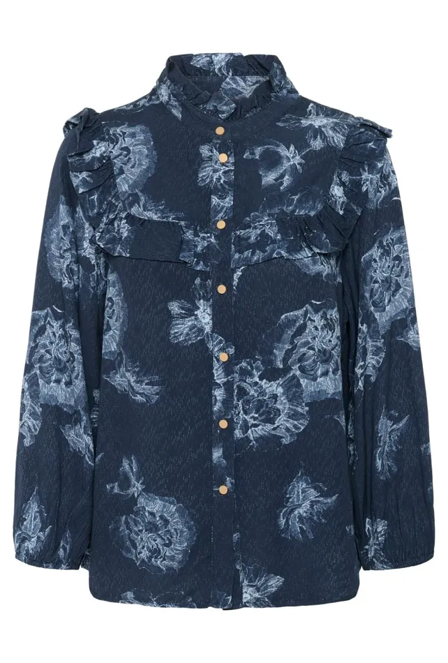 CULTURE Mix and Match Prints CUalexa Blouse Blue Flower 8211 Women