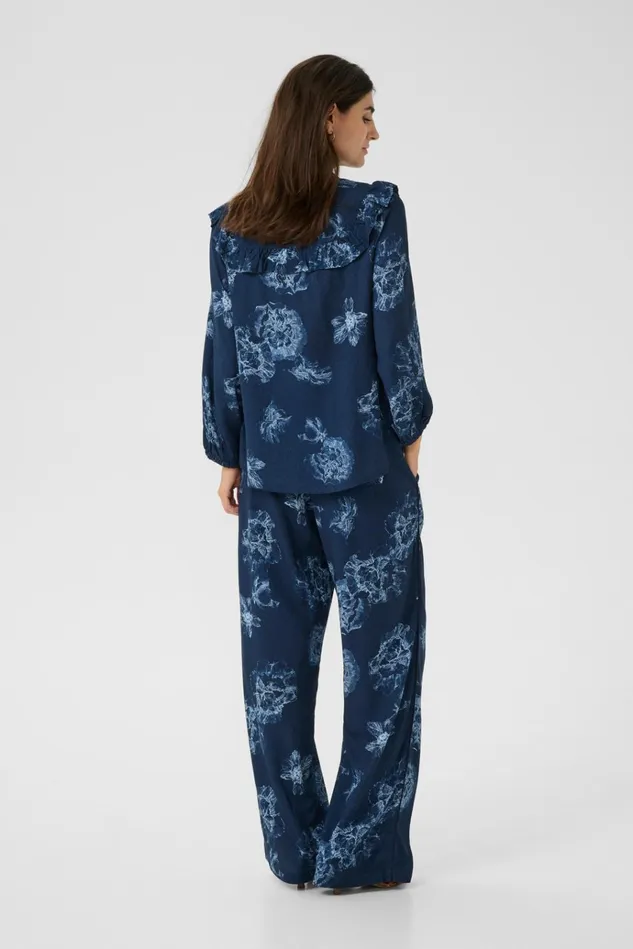CULTURE Mix and Match Prints CUalexa Blouse Blue Flower 8211 Women