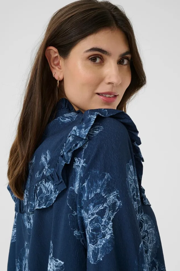 CULTURE Mix and Match Prints CUalexa Blouse Blue Flower 8211 Women