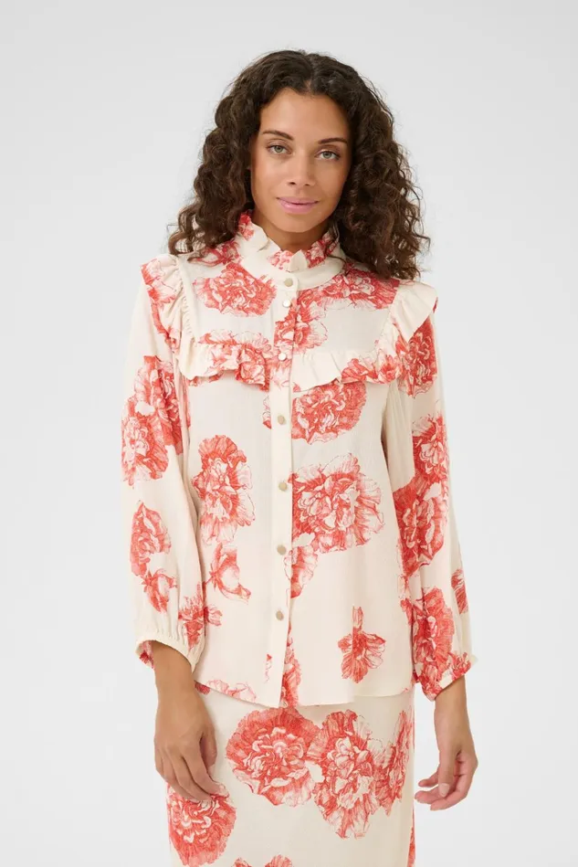 CULTURE Mix and Match Prints CUalexa Blouse Offwhitered Flower 8211 Women