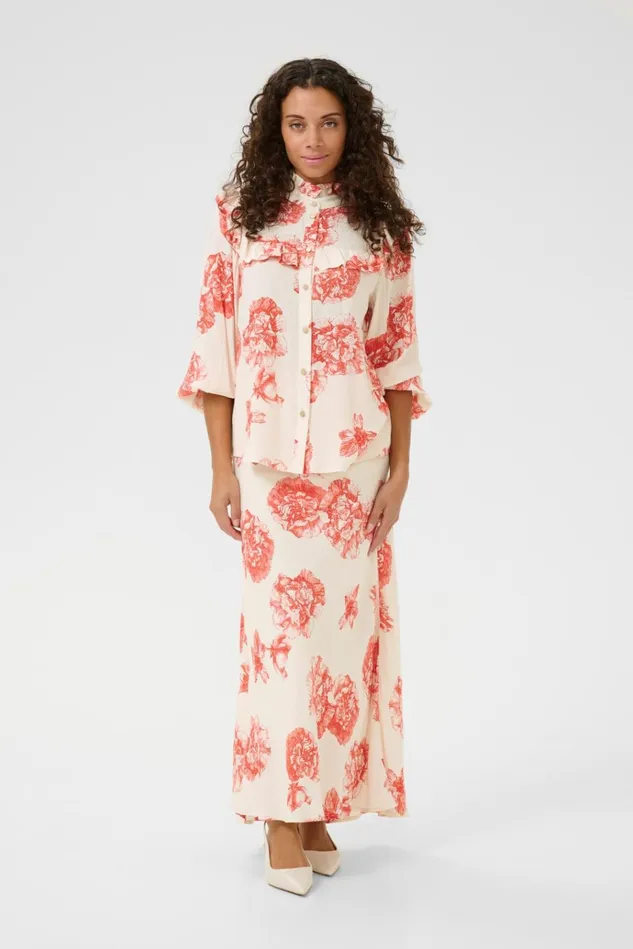 CULTURE Mix and Match Prints CUalexa Blouse Offwhitered Flower 8211 Women