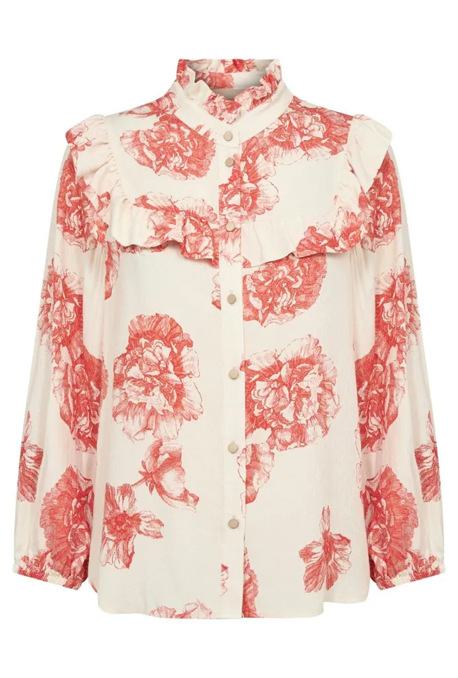 CULTURE Mix and Match Prints CUalexa Blouse Offwhitered Flower 8211 Women