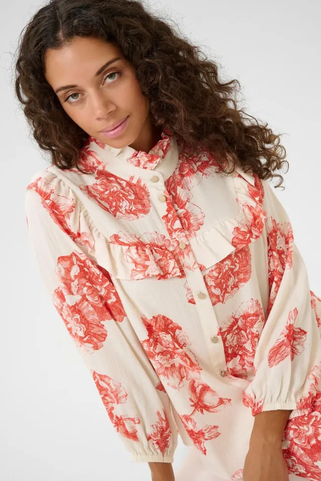 CULTURE Mix and Match Prints CUalexa Blouse Offwhitered Flower 8211 Women