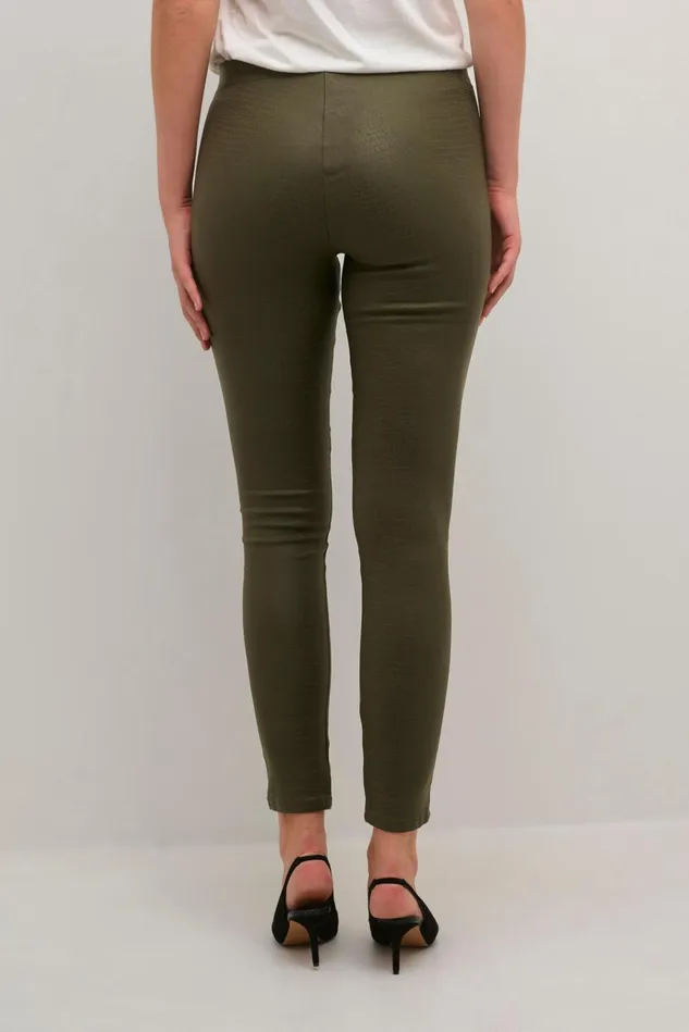CULTURE Pants CUbettine Croco Leggings Burnt Olive Croco 8211 Women