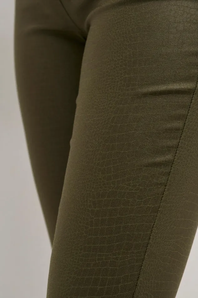 CULTURE Pants CUbettine Croco Leggings Burnt Olive Croco 8211 Women