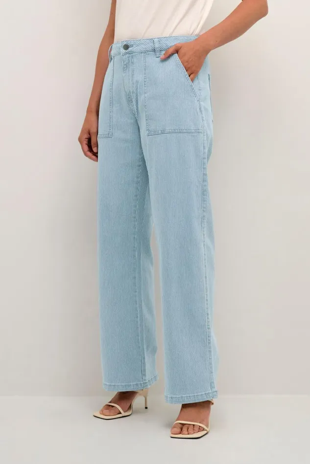 CULTURE Pants CUmilky Trousers Bluewhite Stripe 8211 Women