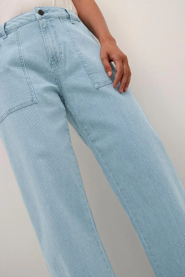 CULTURE Pants CUmilky Trousers Bluewhite Stripe 8211 Women