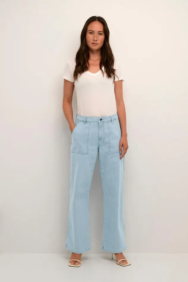 CULTURE Pants CUmilky Trousers Bluewhite Stripe 8211 Women