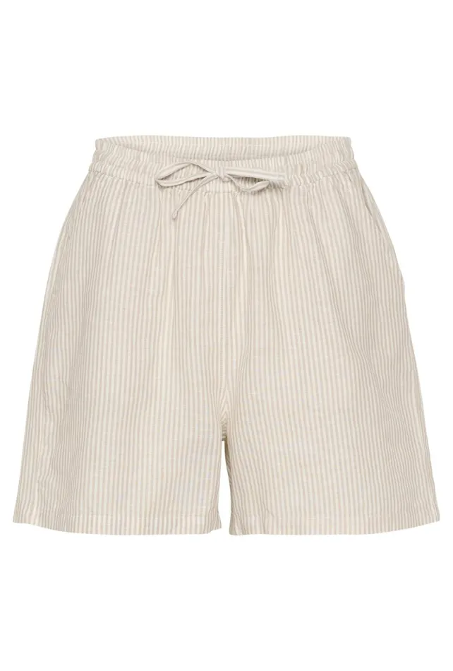 CULTURE Shorts CUazemina Linen Shorts Sandwhite Stripe 8211 Women