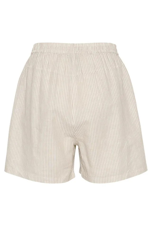 CULTURE Shorts CUazemina Linen Shorts Sandwhite Stripe 8211 Women