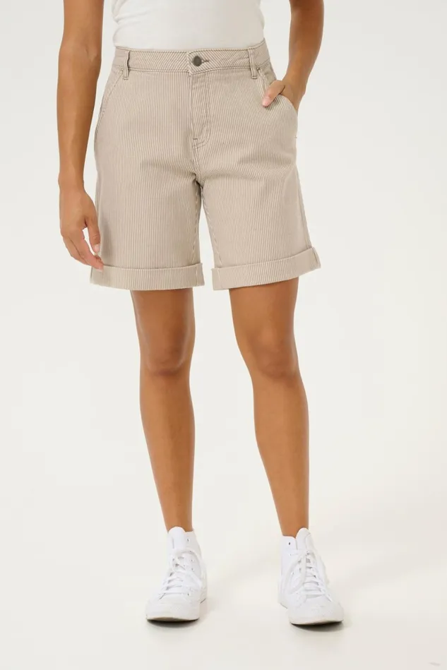 CULTURE Shorts CUmilky Shorts Dunewhite Stripe 8211 Women