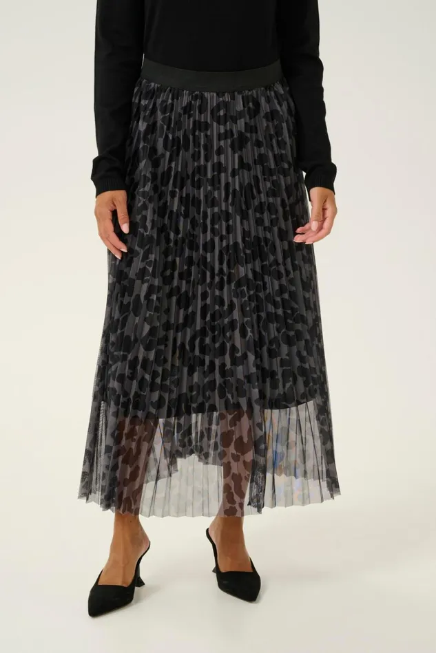 CULTURE Skirts CUchancy Skirt Grey Leopard 8211 Women