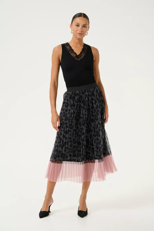 CULTURE Skirts CUchancy Skirt Grey Leopardpink 8211 Women