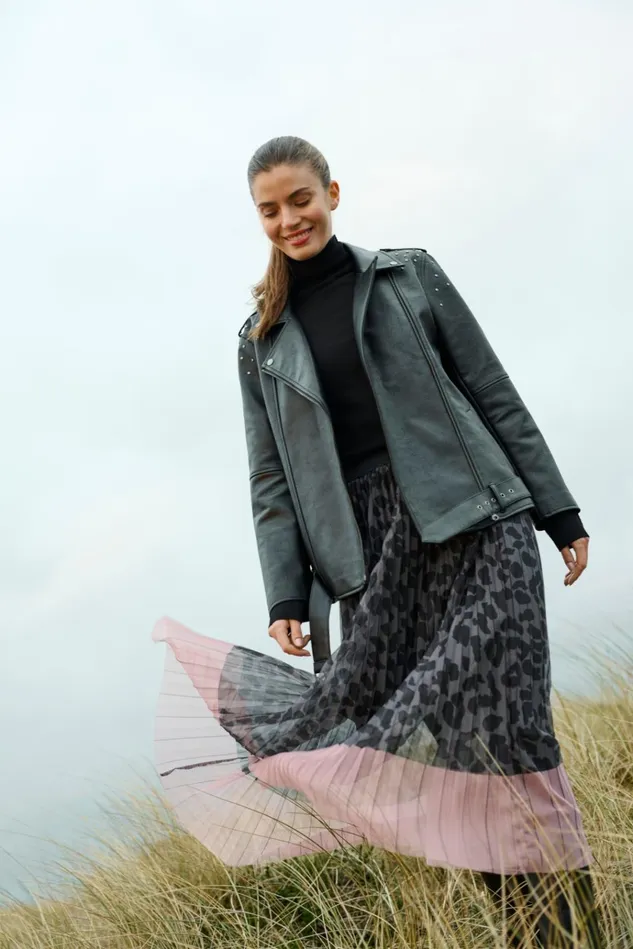 CULTURE Skirts CUchancy Skirt Grey Leopardpink 8211 Women