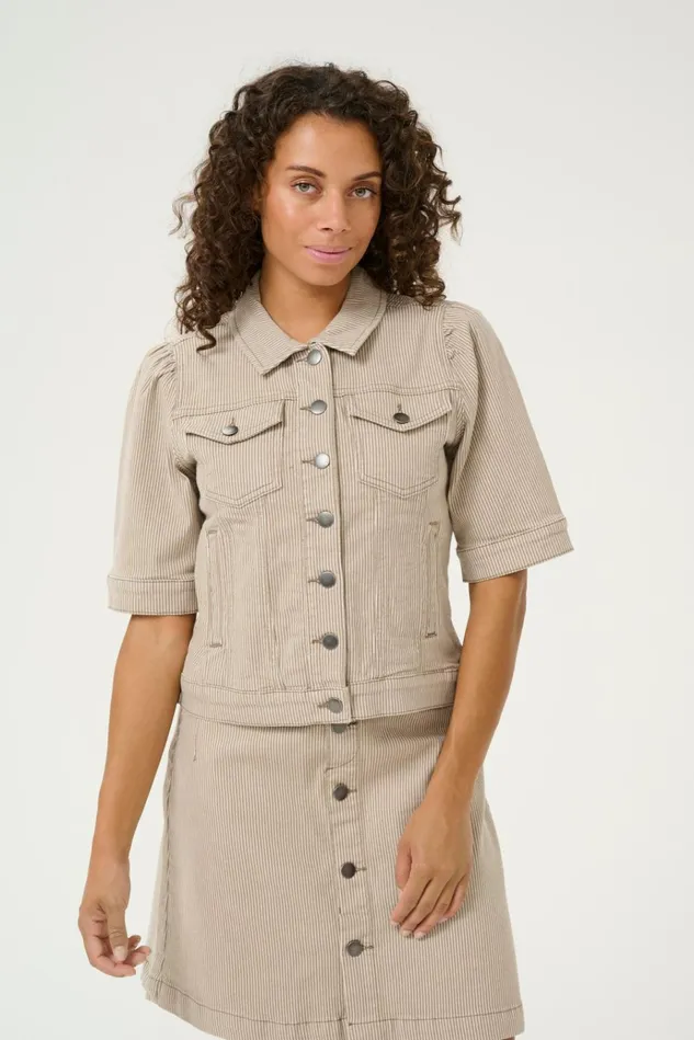 CULTURE Skirts CUmilky Skirt Dunewhite Stripe 8211 Women